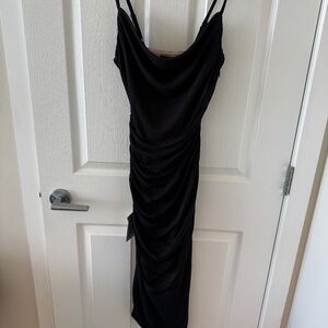 Form fitting black dress